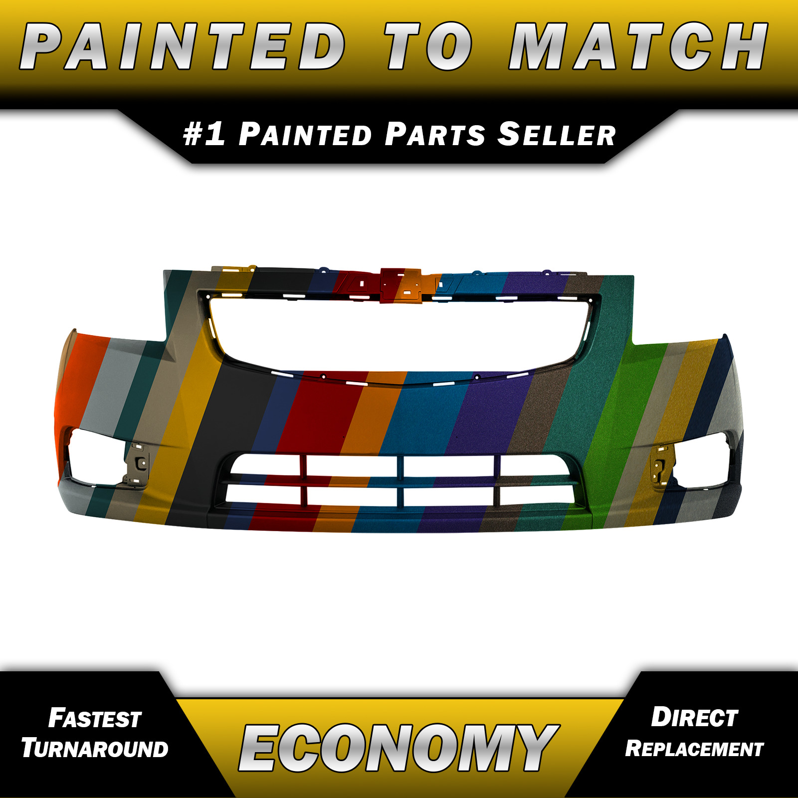 NEW Painted To Match - Front Bumper Cover Replacement For 2011-2014 Chevy Cruze