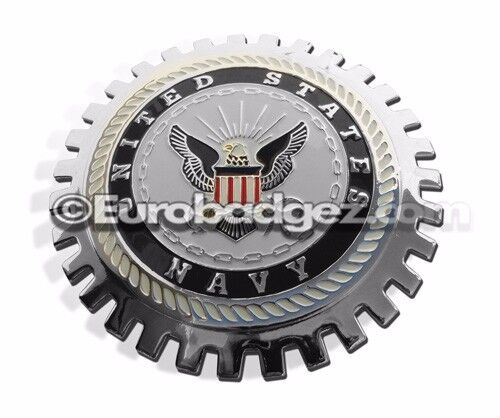 1 - NEW Chrome Front Grill Badge United States SEAL Military US NAVY  MEDALLION