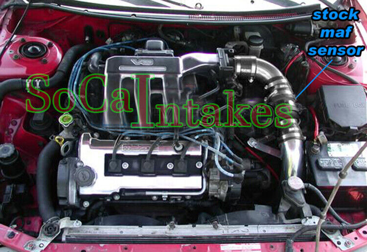 Black Cold Air Intake Kit For 1993-97 Ford Probe Mazda MX6 / 626 2.5L V6
