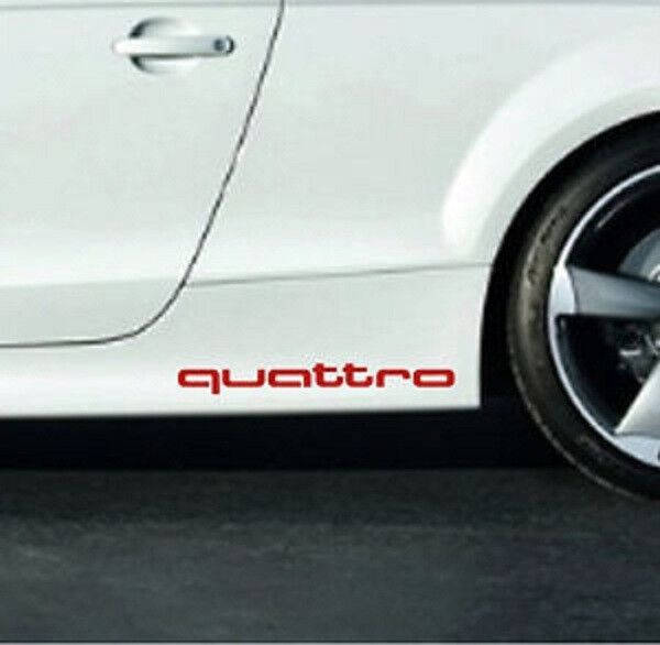 Sticker Quattro Vinyl Decal sticker Sport Racing emblem Sticker 2x side stickers