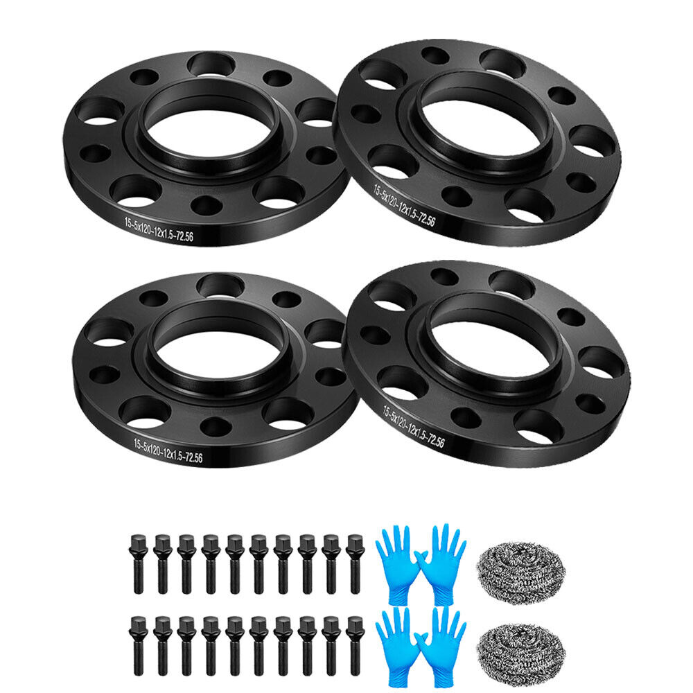 4PCS 15mm 5x120mm Hubcentric Wheel Spacers 72.56mm CB For BMW E36 E46 E39 M3