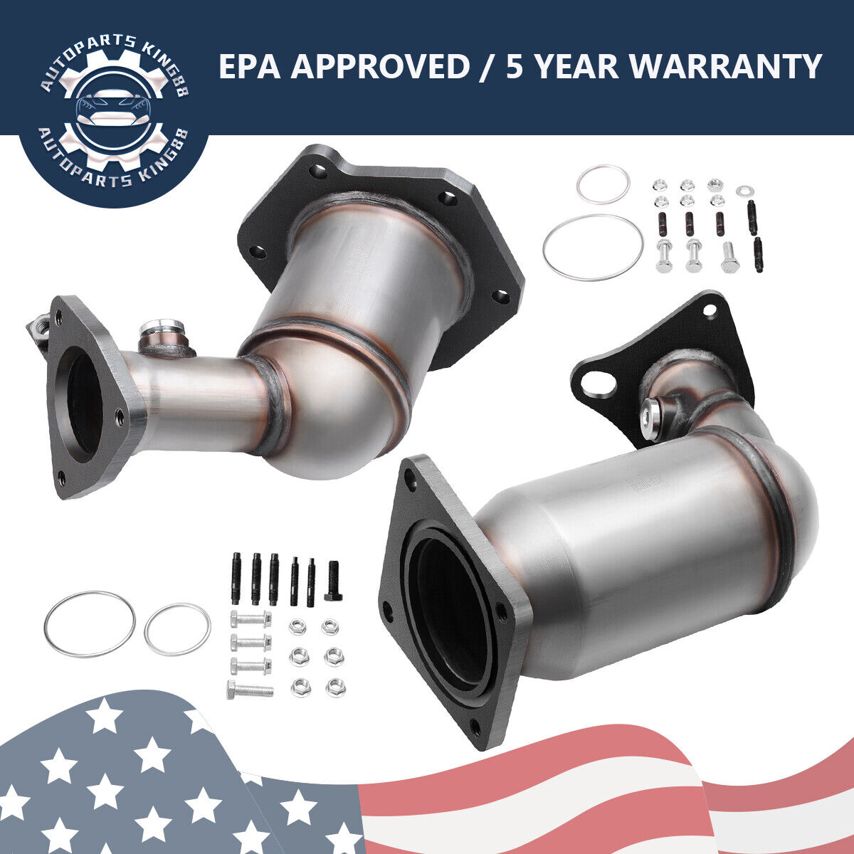 Pair Exhaust Catalytic Converter EPA OBDII fits for 2007-2013 Nissan Altima 3.5L