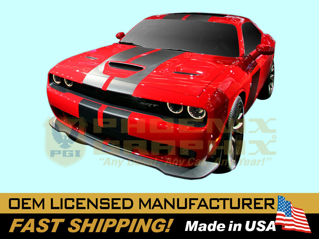 2015 2016 2017 2018 Challenger HellCat Center Decal Stripes Kit HOOD/FASCIA ONLY