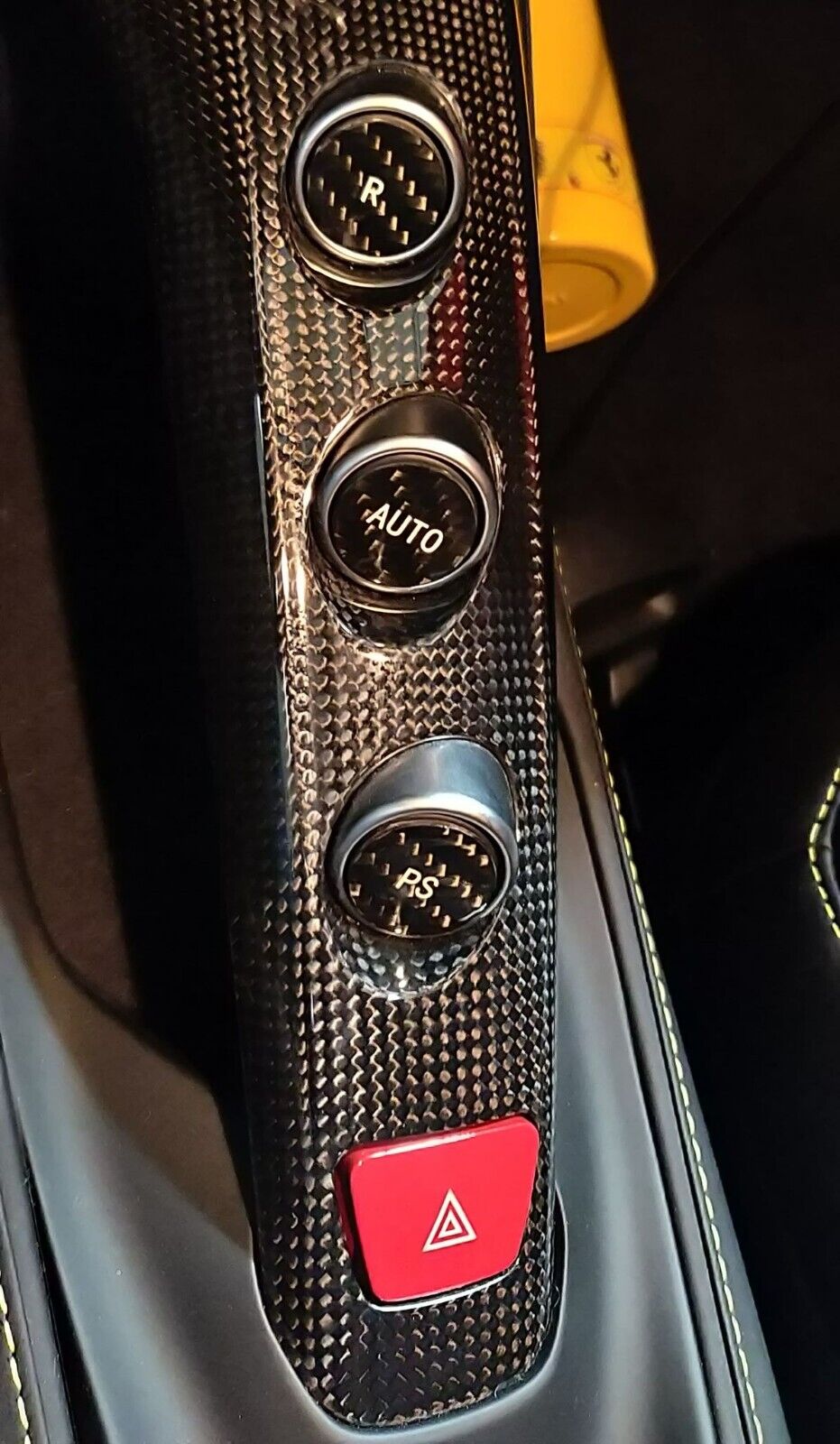 Fits Ferrari F8 Tributo 21-22 F1 Gear Button in Black Carbon Fiber Kit