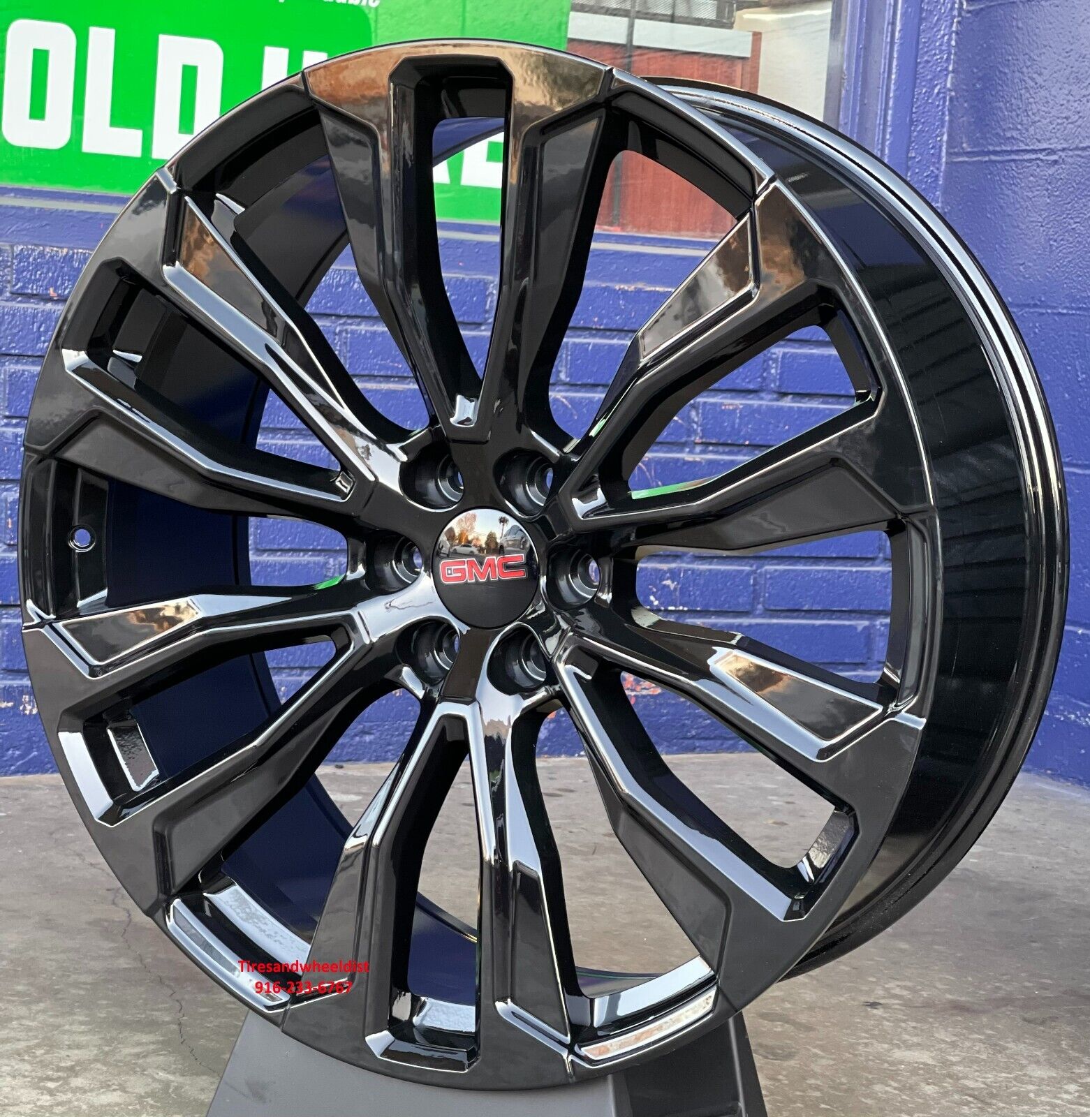 26'' inch Wheels GM Style Gloss Black Rims Tires Ford F150 Expedition Navigator