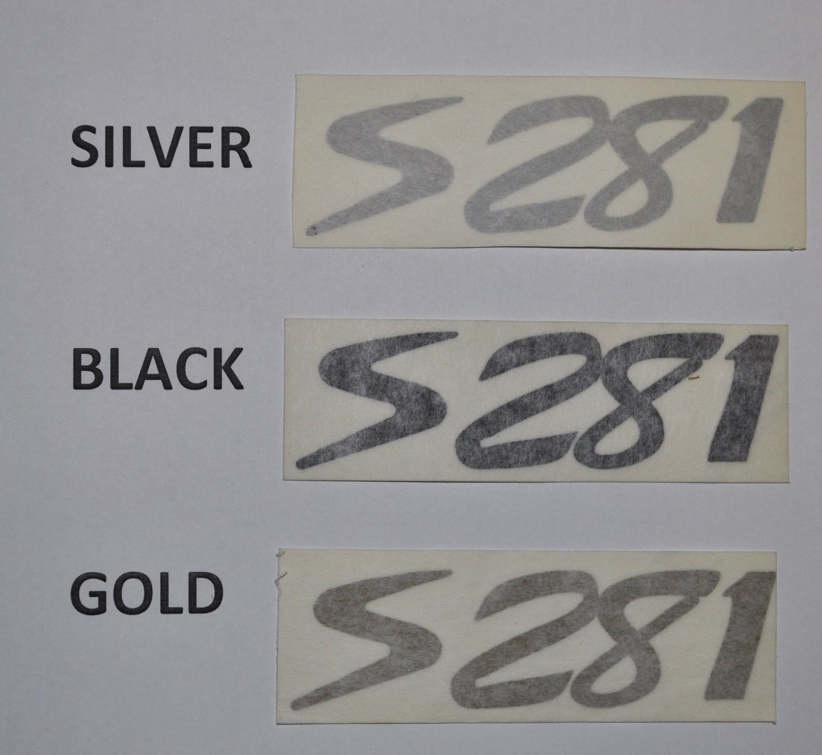 S281 silver black or gold SALEEN OEM DECALS nos