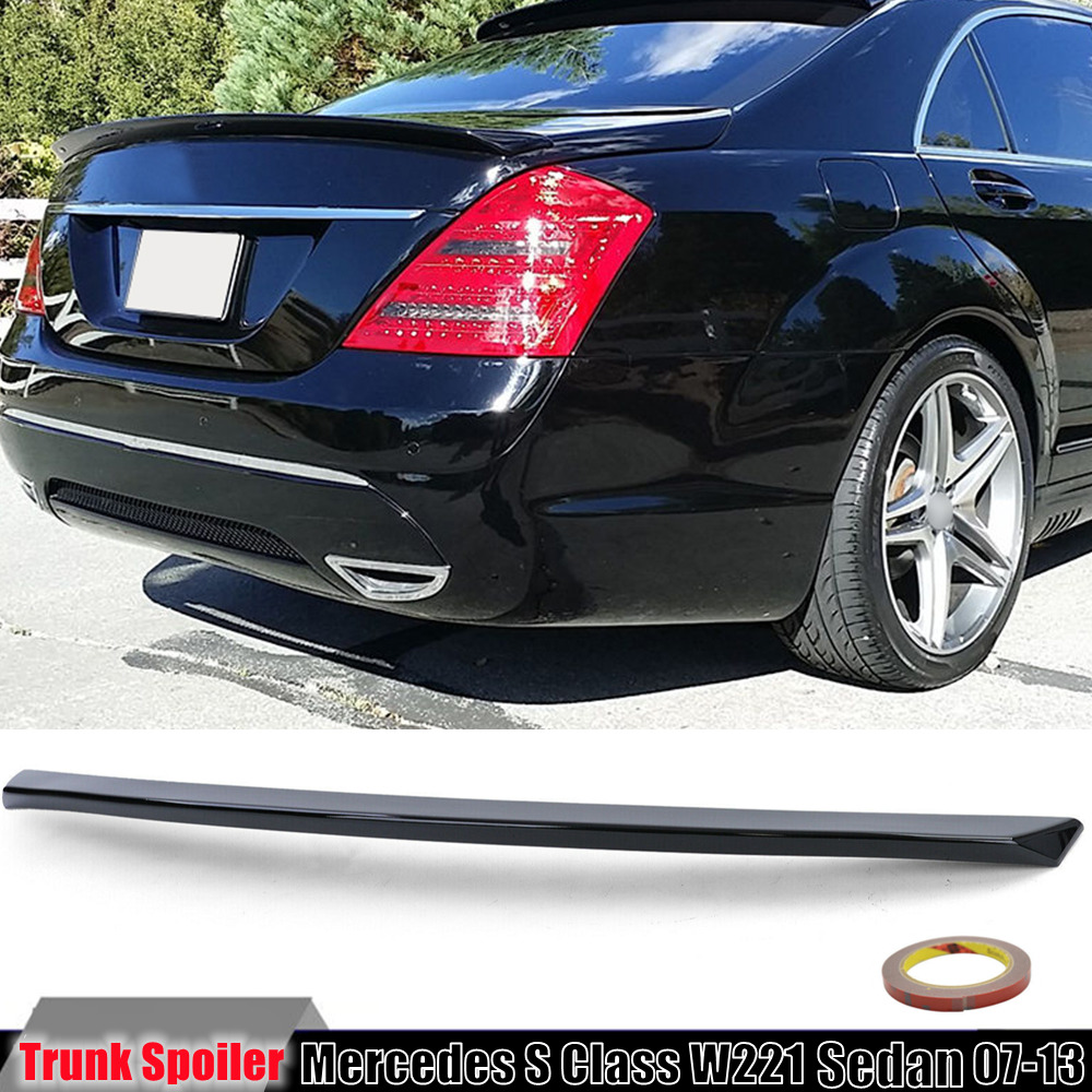 FOR MERCEDES S CLASS W221 S500 S550 07-13 GLOSS BLACK REAR TRUNK SPOILER WING