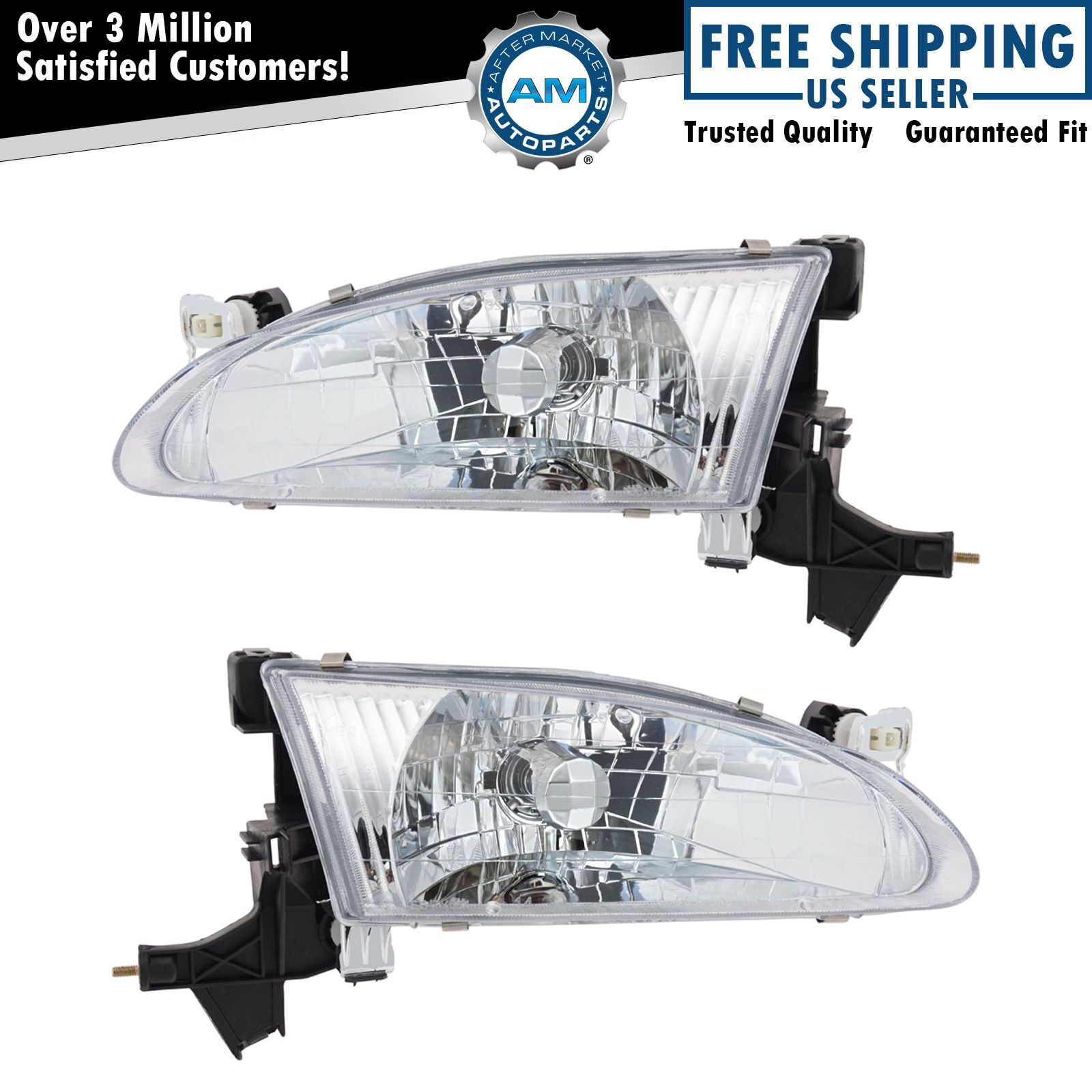Headlight Set Left & Right For 1998-2000 Toyota Corolla TO2502121 TO2503121