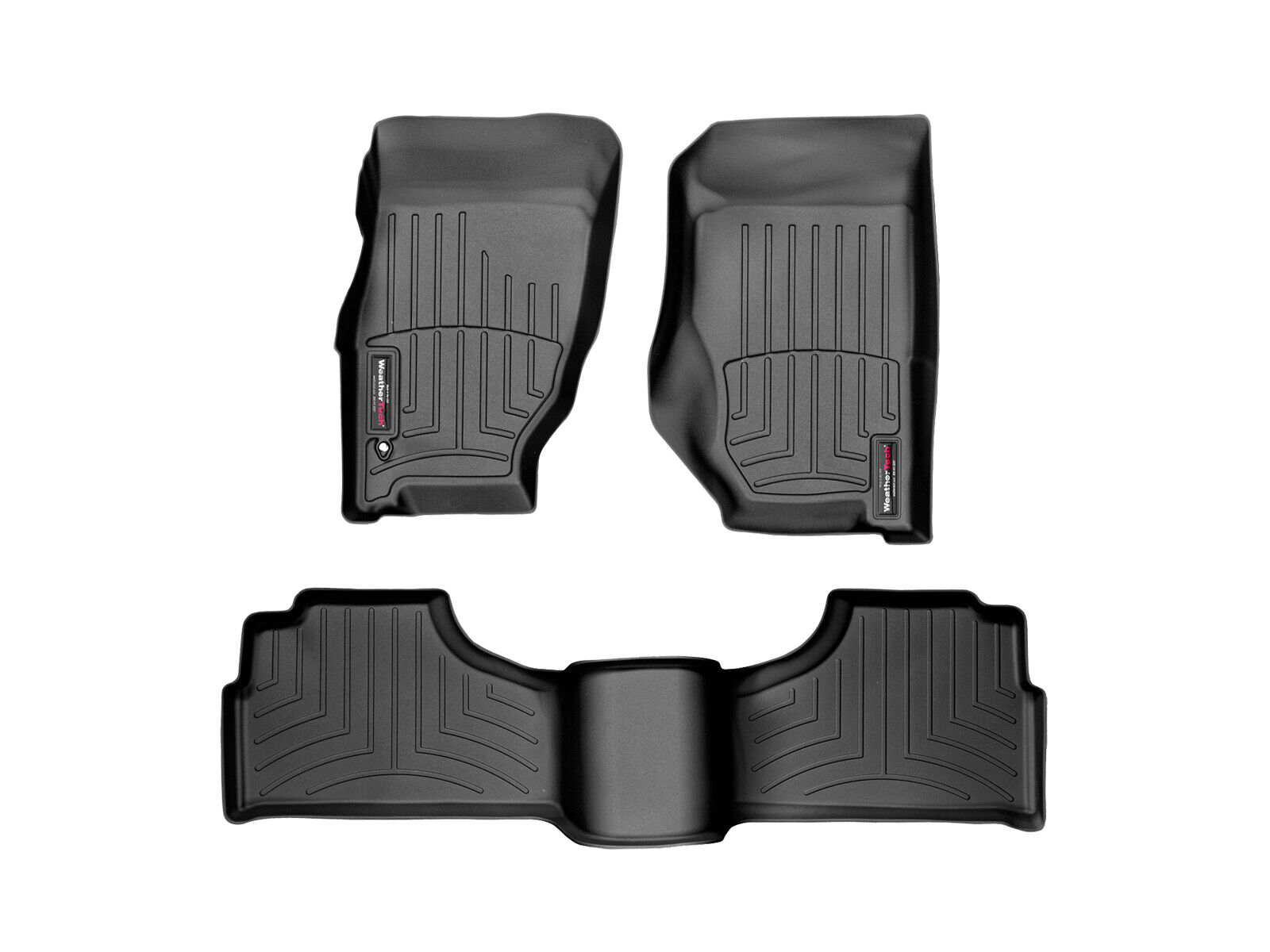 WeatherTech Custom Fit FloorLiners for 2002-2007 Jeep Liberty - 1st & 2nd, Black