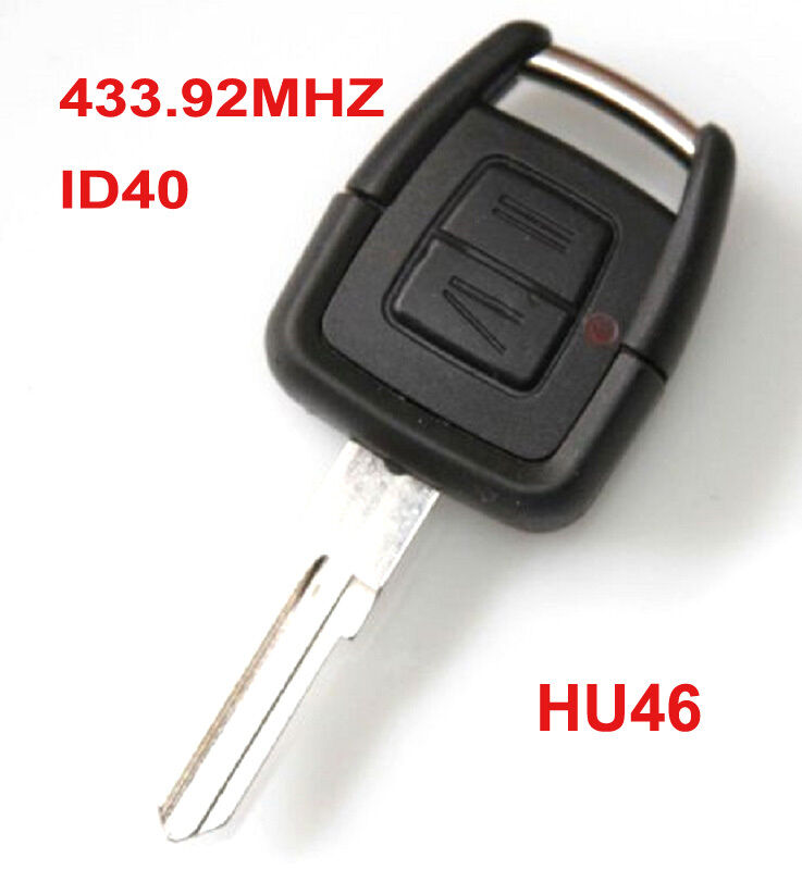 Remote Key 2BTN ID40 Chip For Vauxhall Opel Astra Vectra Zafira 433.92MHZ HU46 