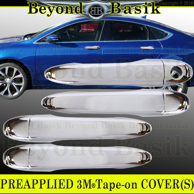 For 2014-2023 Jeep Cherokee Chrome 4 Door Handle COVERS No Smart Keyhole No PSKH