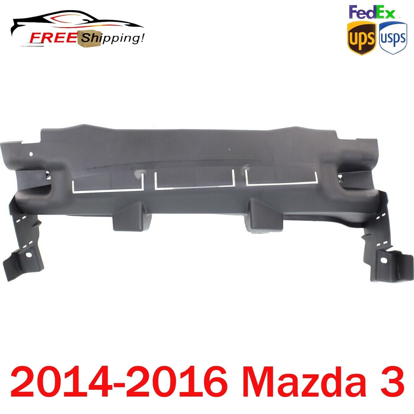 New Header Panel Nose Headlight lamp Mounting For 2014-2016 Mazda 3 Black