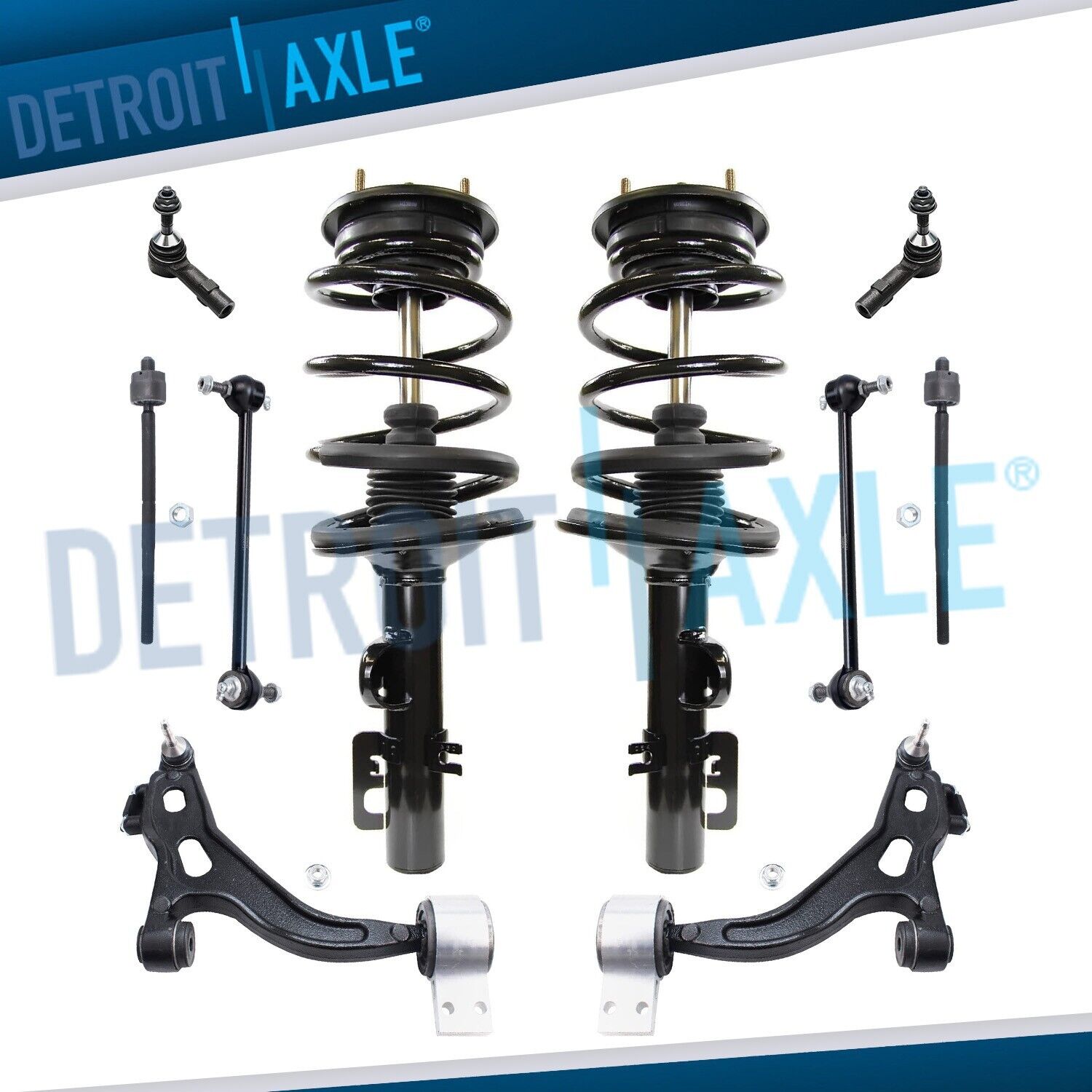 10pc Front Struts Lower Control Arms Sway Bars Kit for Five Hundred Montego AWD