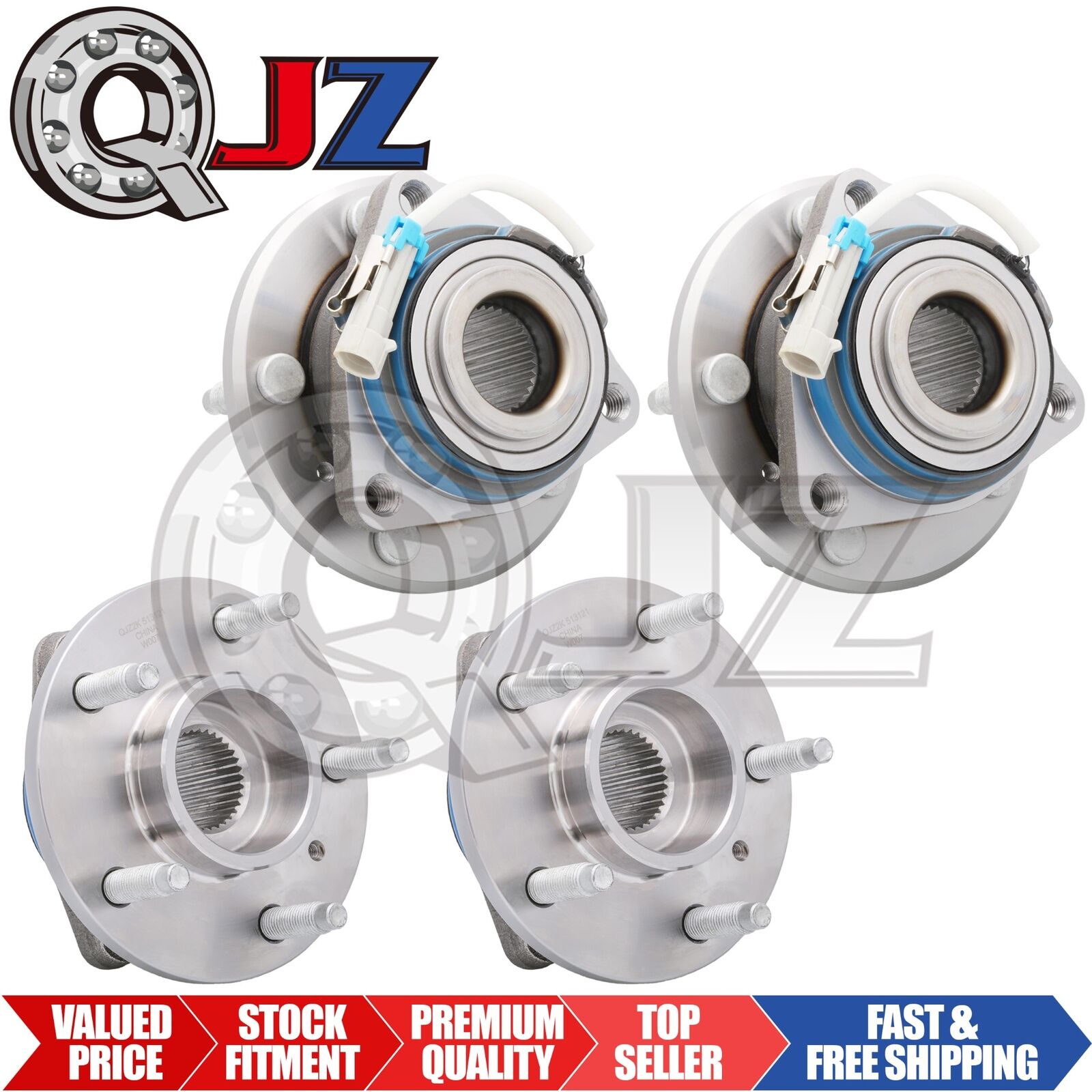 [FRONT(2) & REAR(2)] New Wheel Hub For Oldsmobile 2002-2004 Silhouette 3.4L AWD