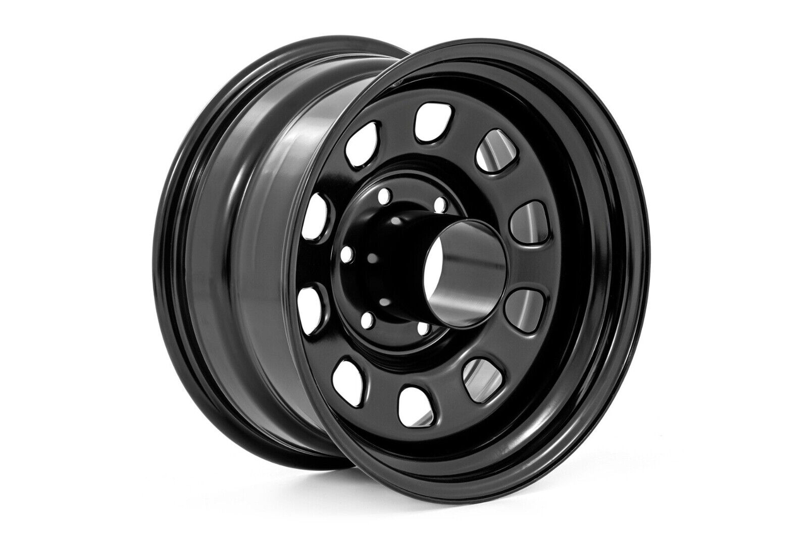 Rough Country Steel Wheel Black 15x8 5x4.5 3.30 Bore -19 RC158545