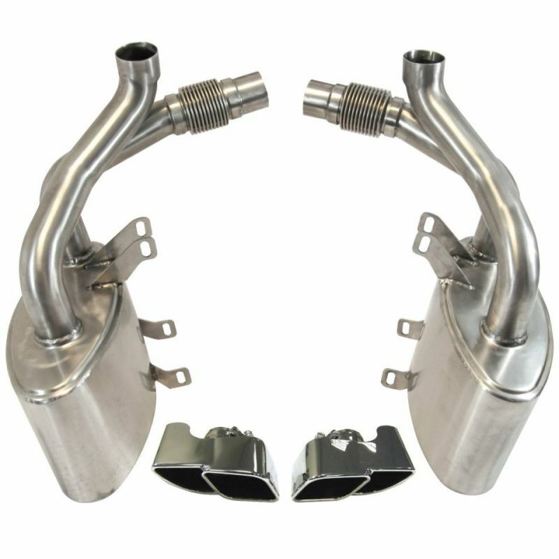 Porsche 911 997 Carrera 2005-2009 Sports Exhaust Mufflers (Silencers) with Tips
