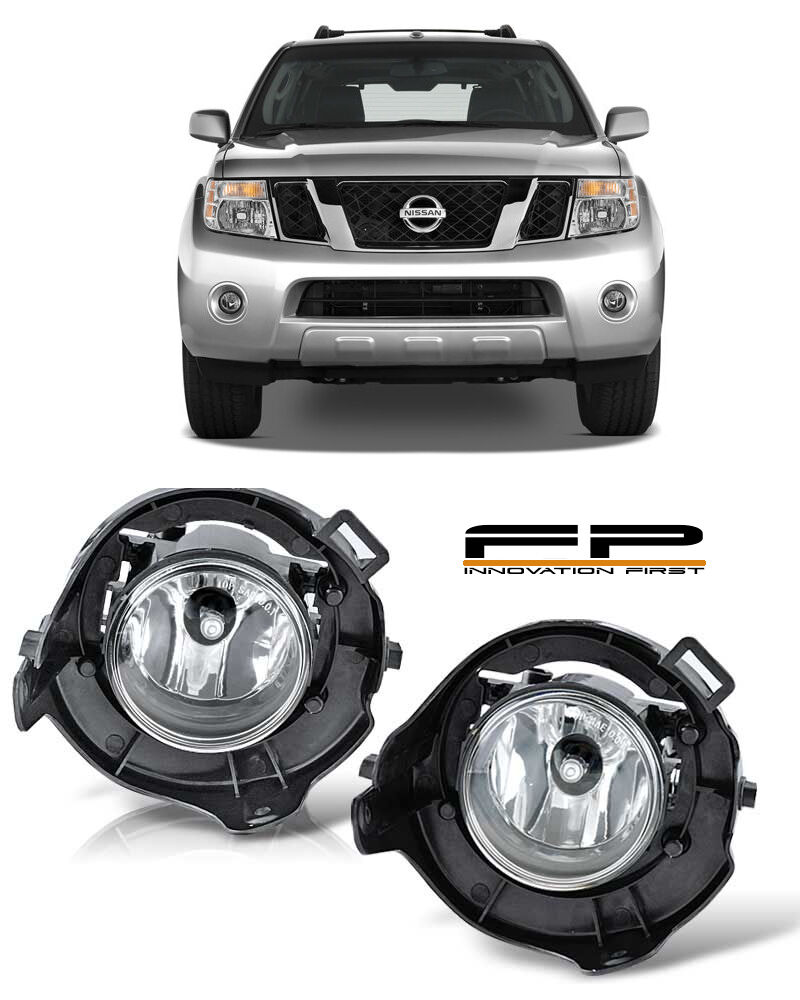 For 05-12 Nissan Pathfinder Clear Replacement Fog Light Housing Assembly Pair
