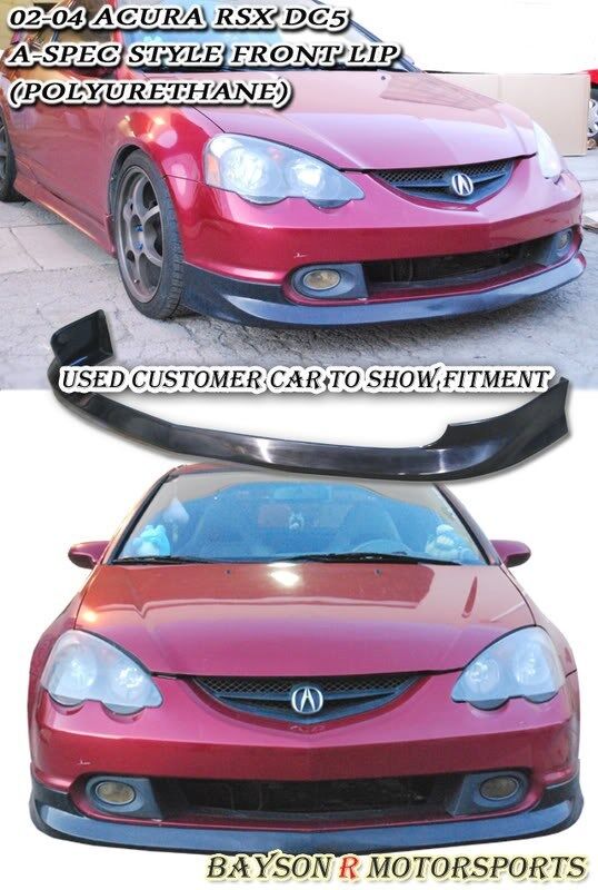Fits 02-04 Acura RSX DC5 A-Spec Style Front Lip (Urethane)