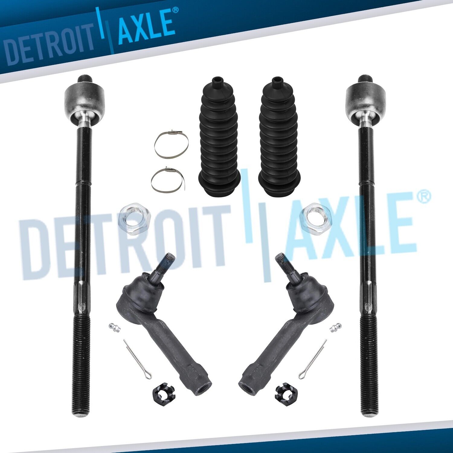 Front Inner Outer Tie Rod Ends for Chrysler Town & Country Dodge Grand Caravan