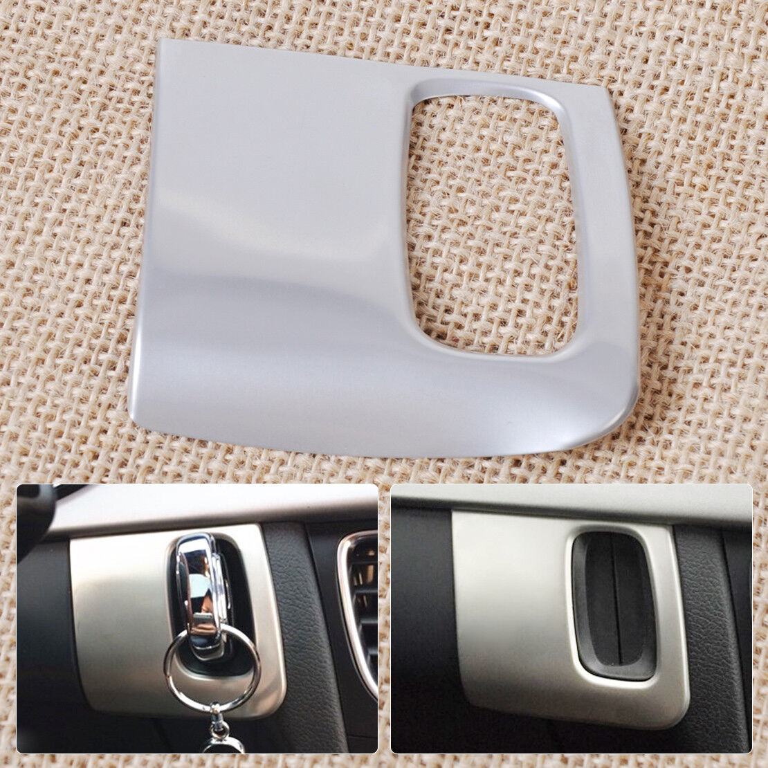 Car Stainless Steel Dash Ignition keyhole Cover Trim 3D sticker for Audi A4 A5
