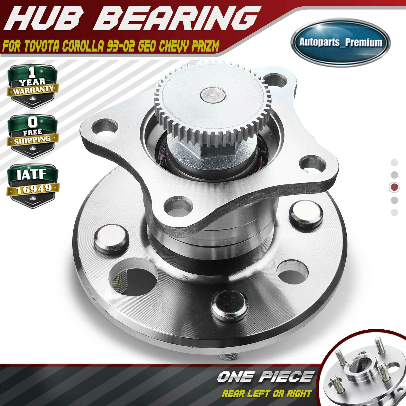 1x Rear LH or RH Wheel Bearing Hub Assembly for Toyota Corolla 93-02 Chevy Prizm
