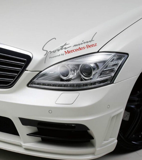 Sports Mind Powered by Mercedes Benz Racing Decal sticker emblem logo SILVER/RED
