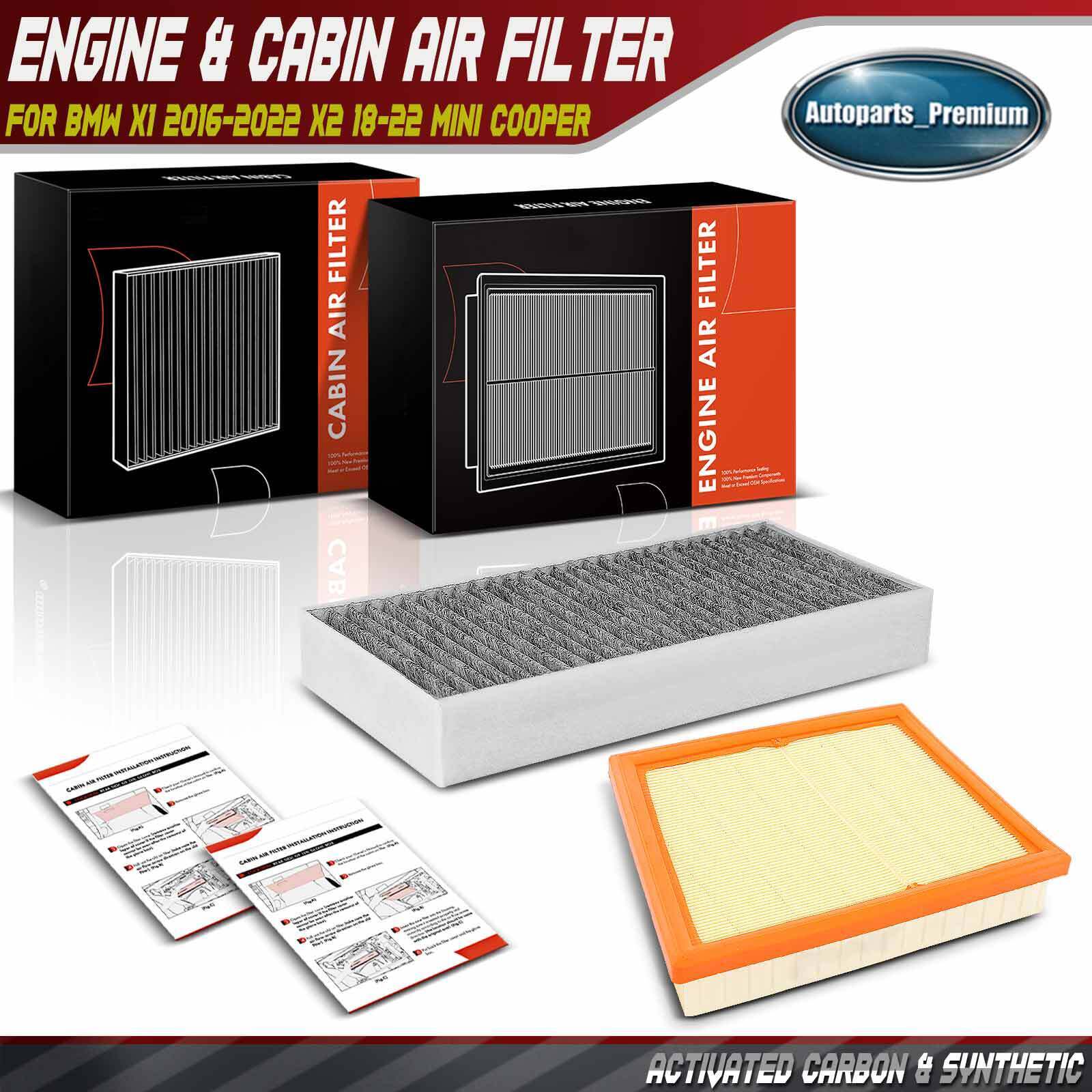 Engine & Cabin Air Filter for BMW X1 2016-2022 X2 18-22 Mini Cooper 2015-2022