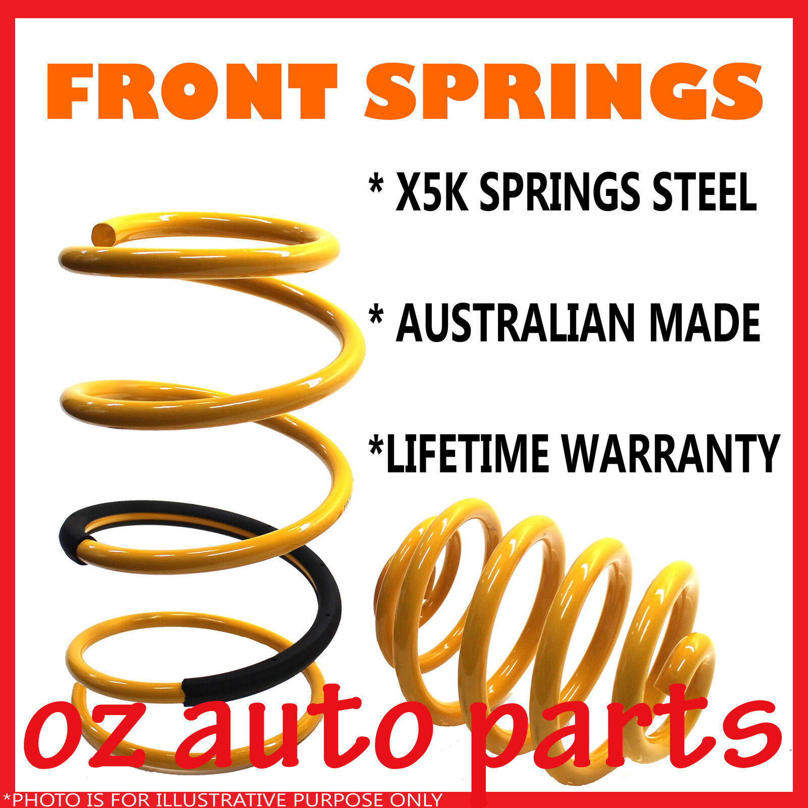 HOLDEN TORANA LC LJ 6 CYL 1969-1974 LOWERED 30MM FRONT SPRINGS