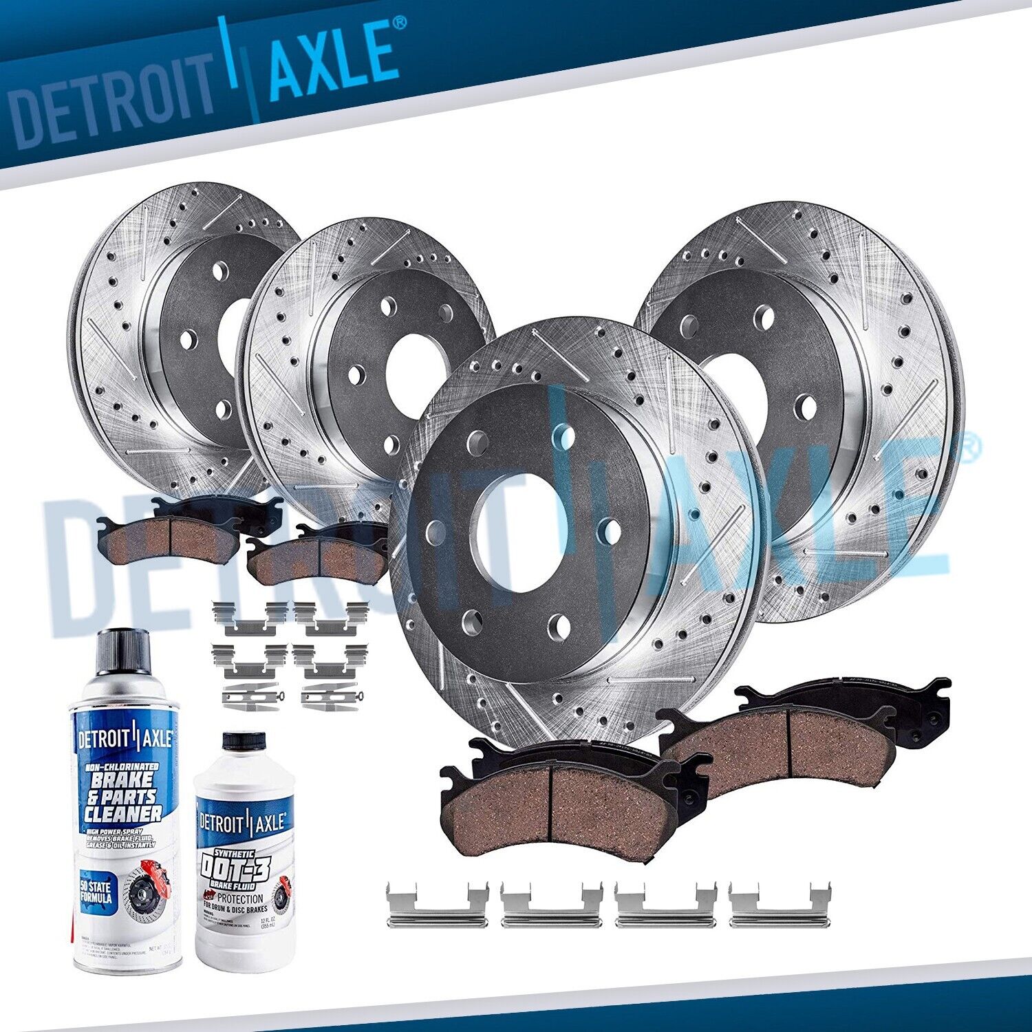 Front and Rear Disc Rotors Brake Pads for 2002-2006 Cadillac Escalade ESV EXT