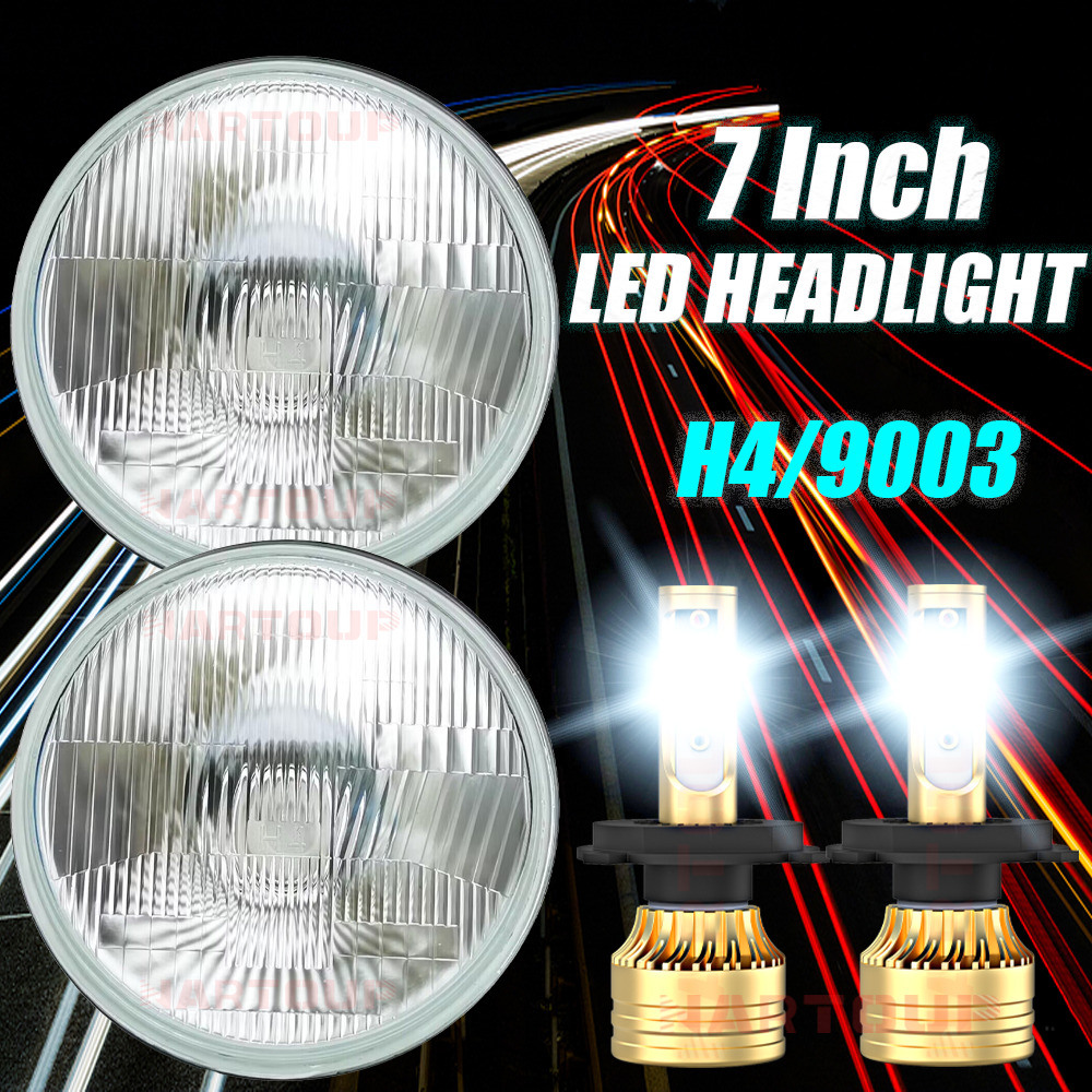 7inch Round LED Headlights High/Low For 1953-1977 Ford F-100 F-250 F-350 Pickup
