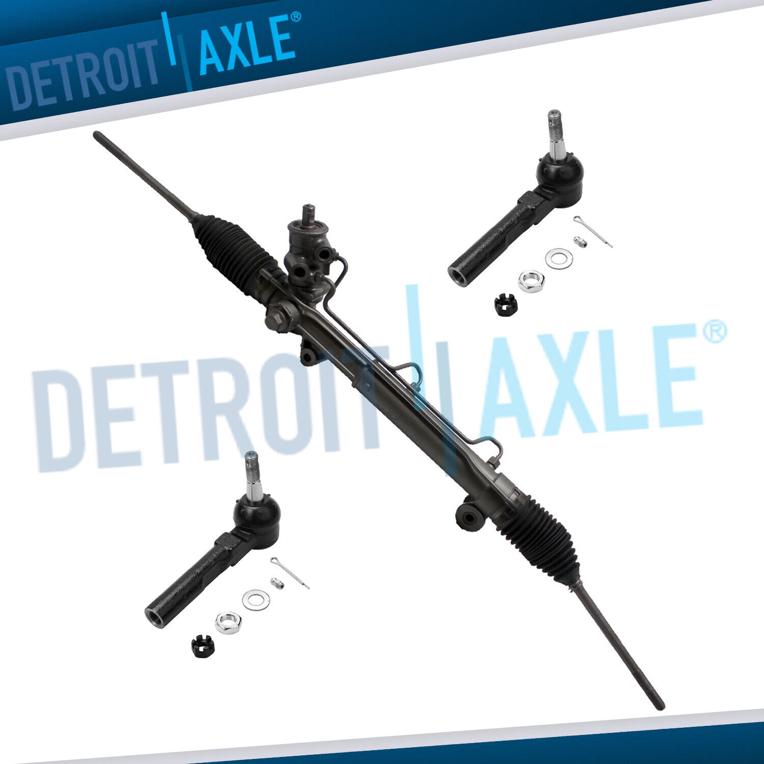 Complete Rack and Pinion Assembly + Outer Tie Rod for 1999-2005 Pontiac Grand AM