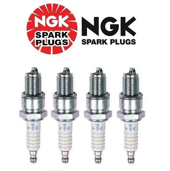 Set of 4 NGK Standard Resistor Spark Plugs for Audi For BMW Mazda Toyota Nissan
