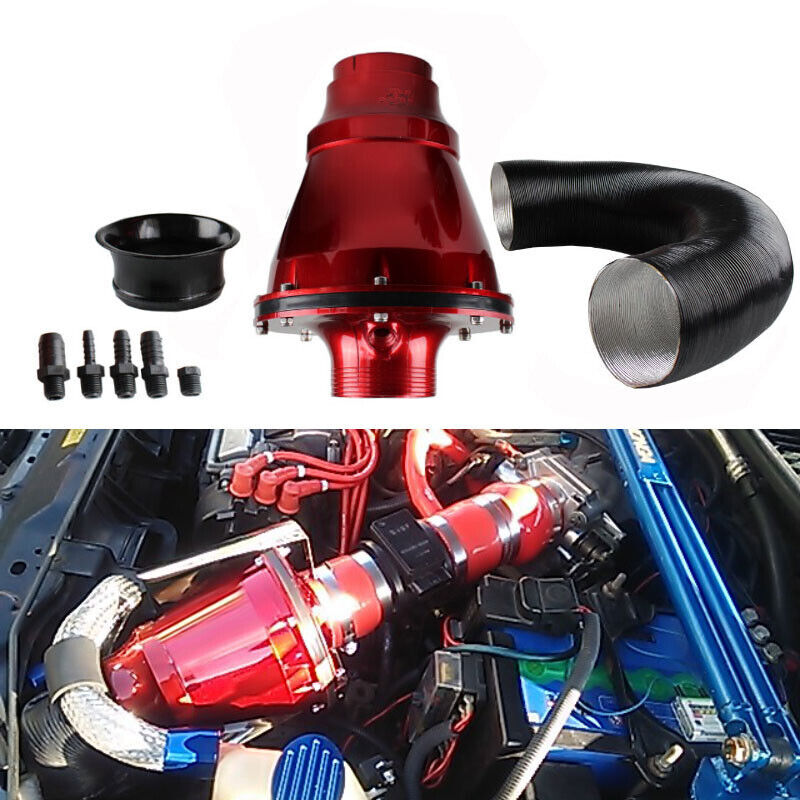 Universal Apollo Cold Air Intake Induction Kit With Air Box & Filter Red