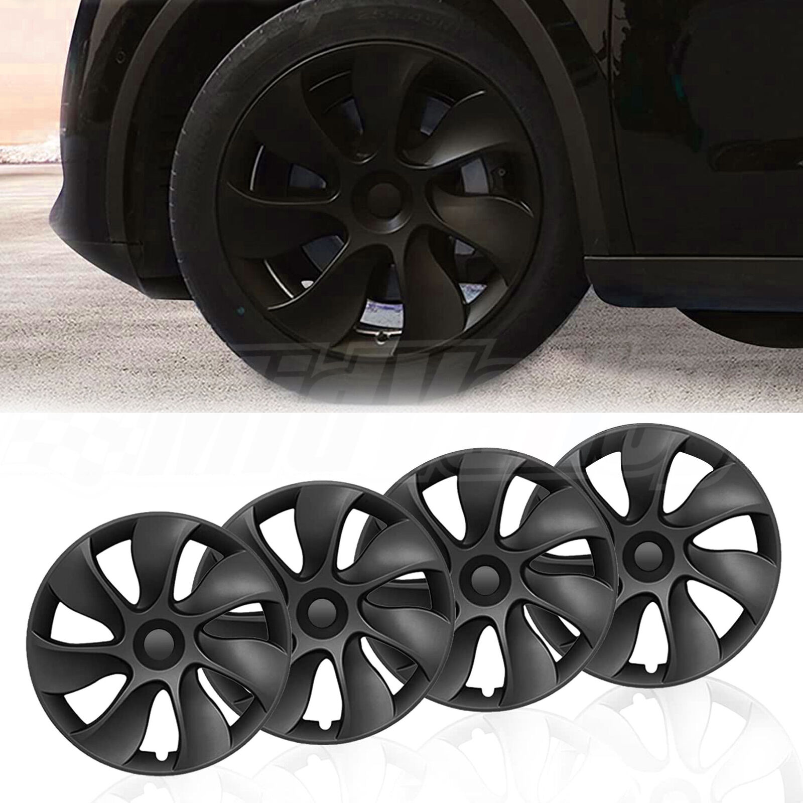 4PCS 19inch Hubcaps for 20-23 Tesla Model Y Wheel Rim Cover Full Cover Hubcaps