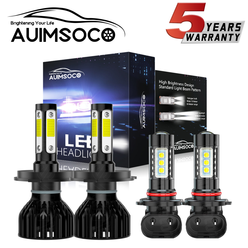 For Mitsubishi Montero Sport Utility 2001-2006 4x LED Headlight Fog Light Bulbs