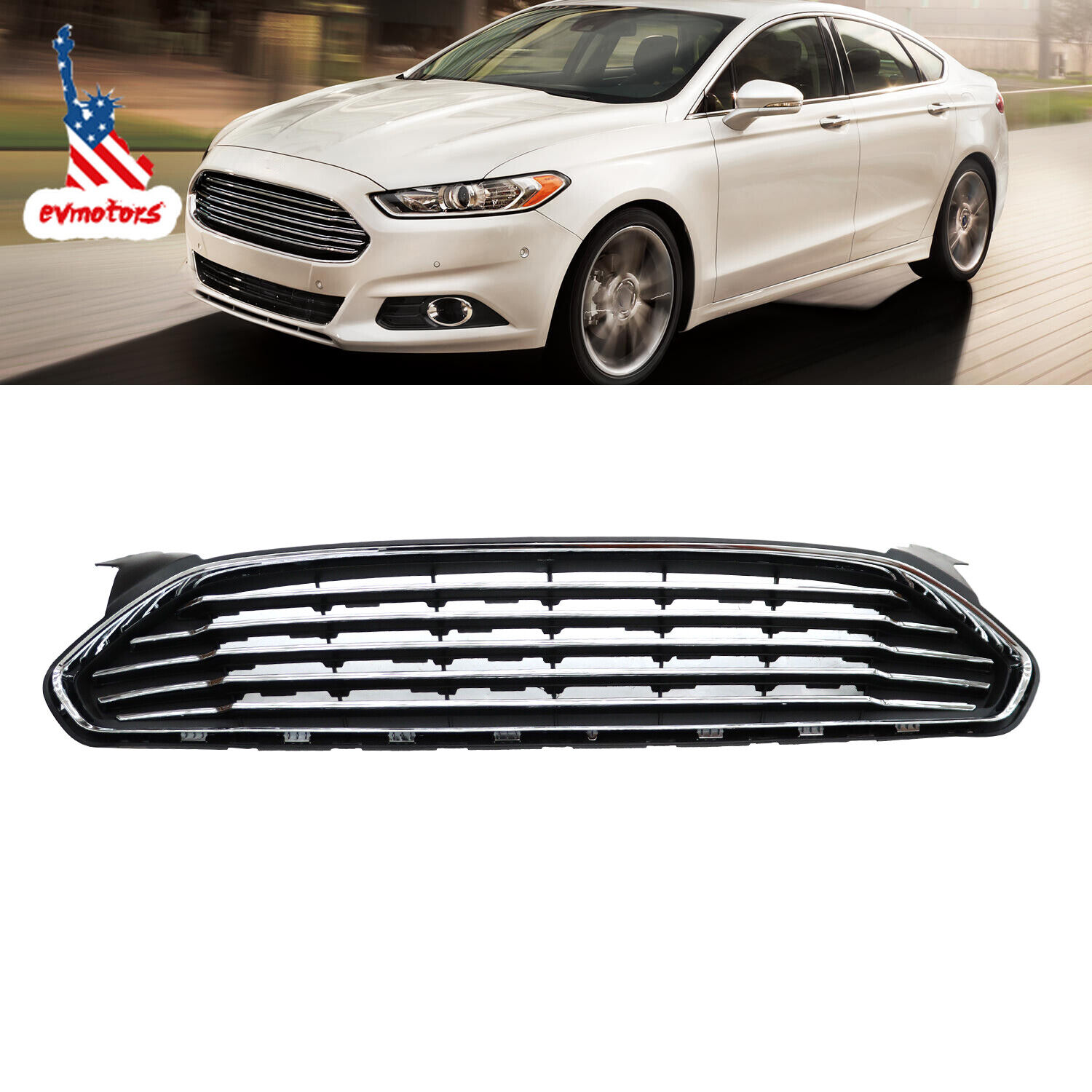 For 2013-2016 Ford Fusion/Mondeo Upper Front Bumper Radiator Grille Grill