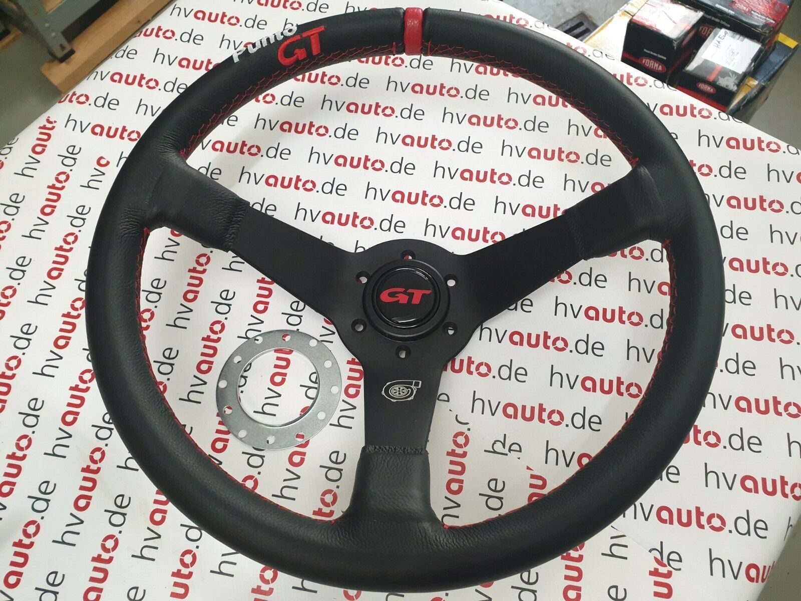 Sports steering wheel steering wheel leather steering wheel Fiat Punto GT Turbo 350 mm / 90 mm