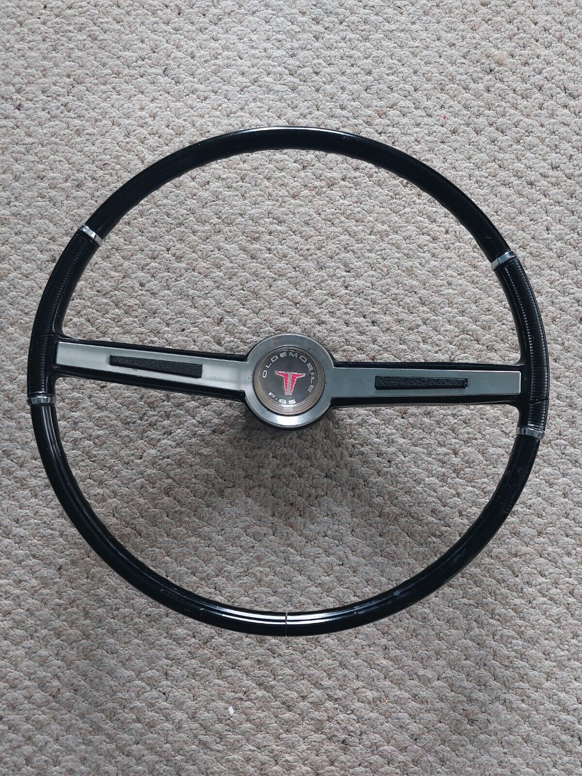 1964 1965 1966 Oldsmobile Cutlass 442 F85 Deluxe Black Steering Wheel Factory GM