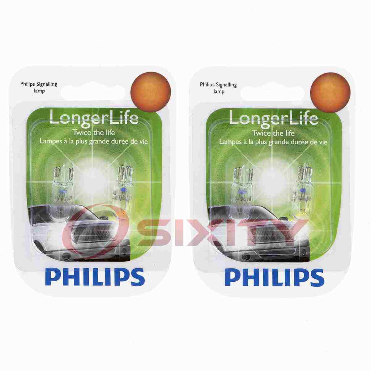 2 pc Philips Rear Side Marker Light Bulbs for Yugo Cabrio GV GVL GVS GVX iw