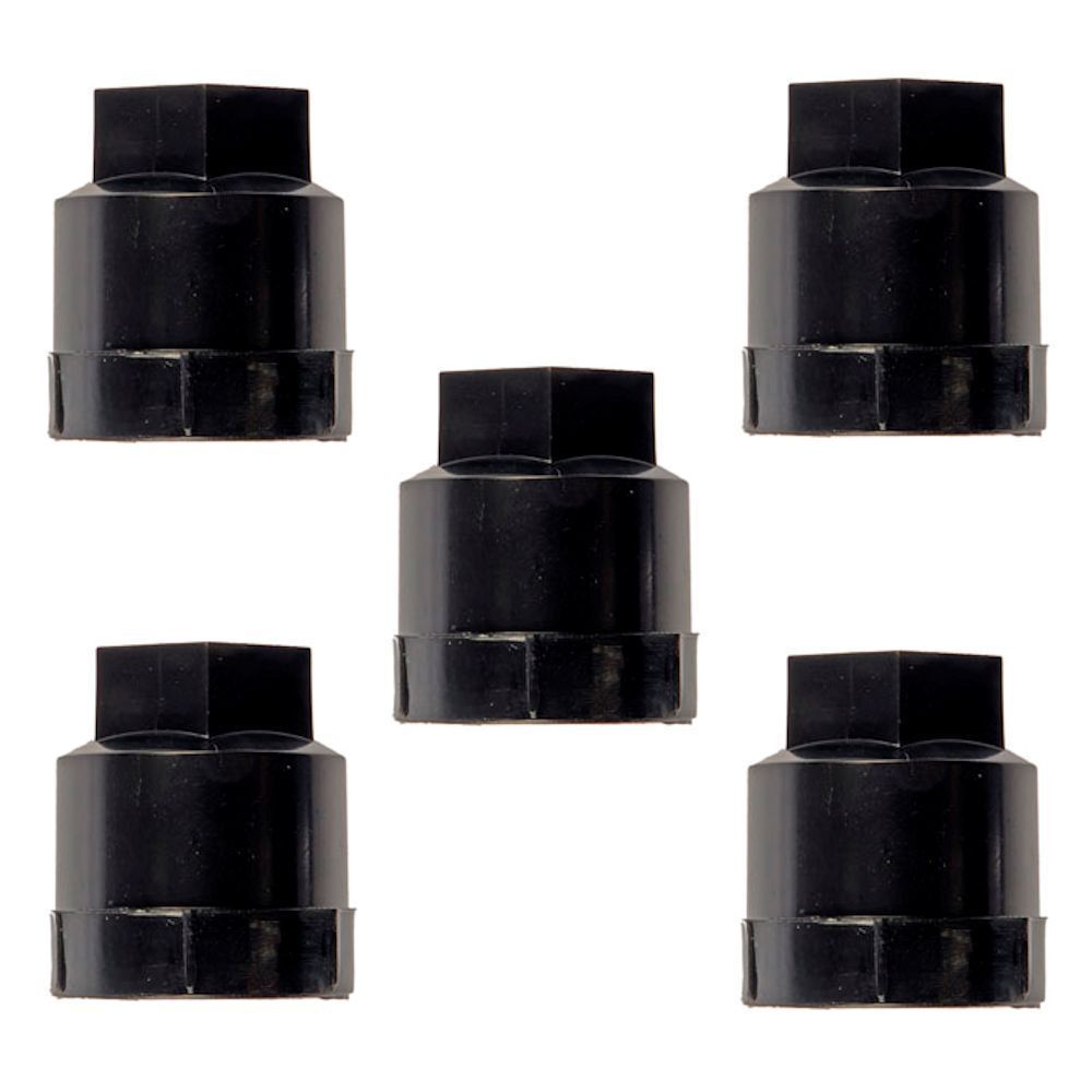 5 Pack - Black Wheel Nut Cover M24-2.0, Hex 19mm Fits GM
