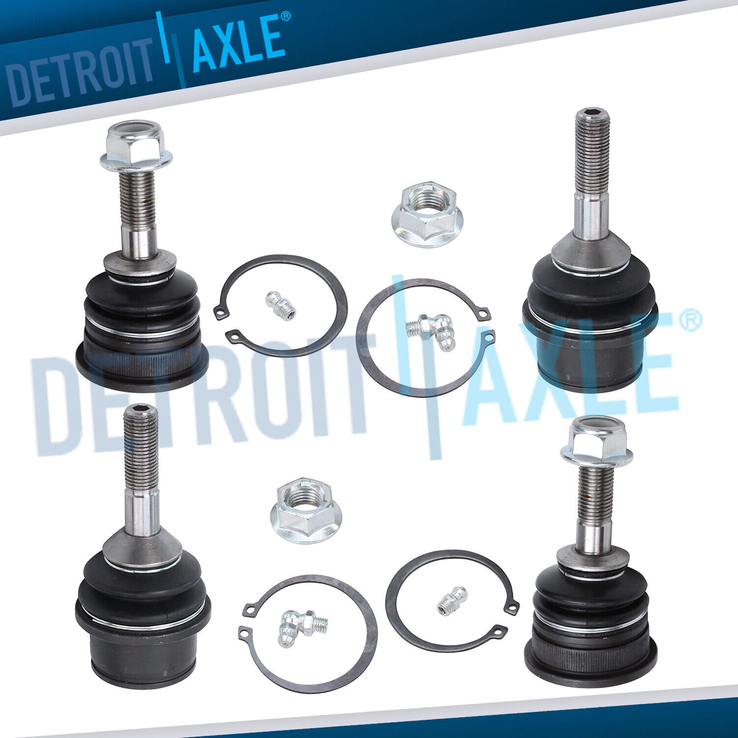 4 pc Set: New Front Upper + Lower Ball Joints for Town Car Crown Victoria Vic