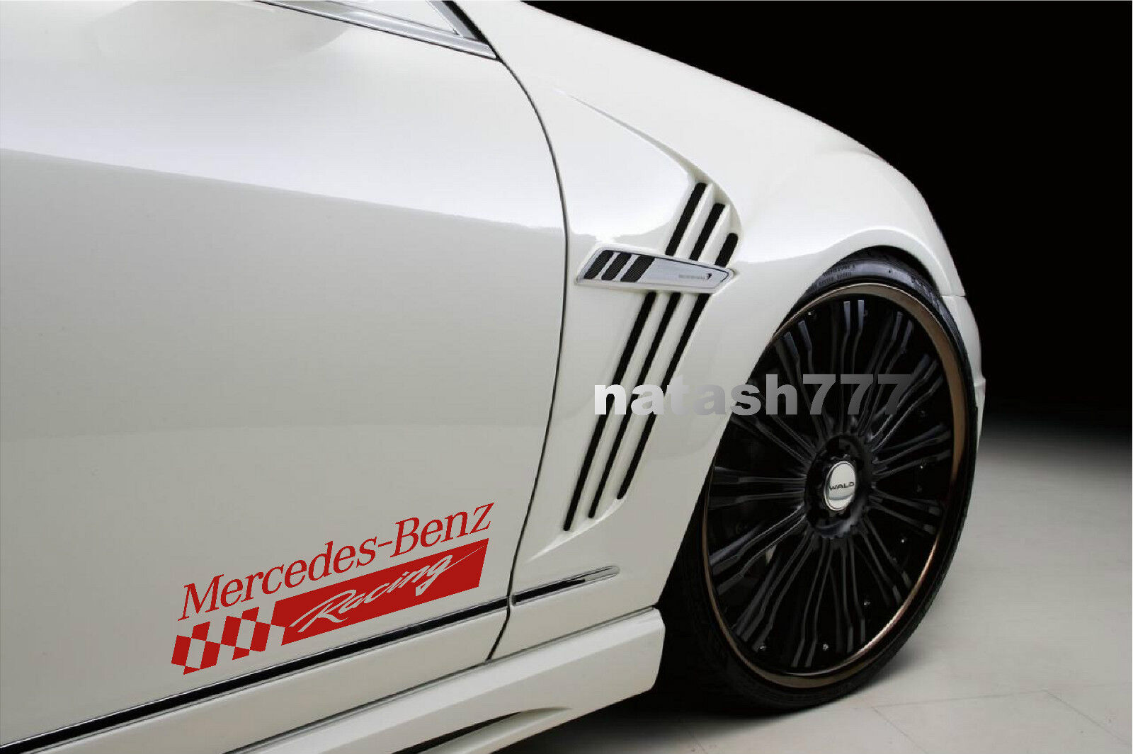 2 - Mercedes Benz Racing Sport Vinyl Decal sticker emblem logo RED