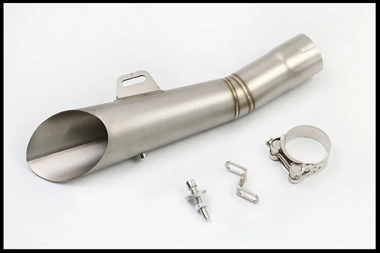 Stainless Steel Silver 51MM Universal Motorcycle Exhaust Modified Pipe Muffler