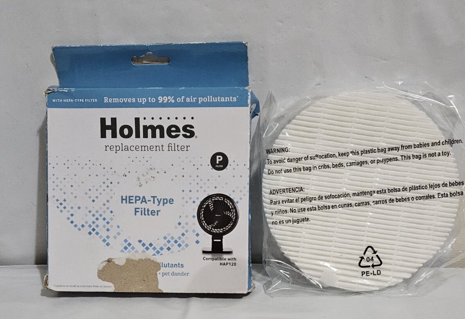 HOLMES HEPA Type P Replacement Air Filter HAP120 Genuine