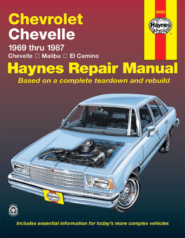 Haynes 24020 Repair Manual for Chevrolet Chevelle, Malibu & El Camino 1969-1987