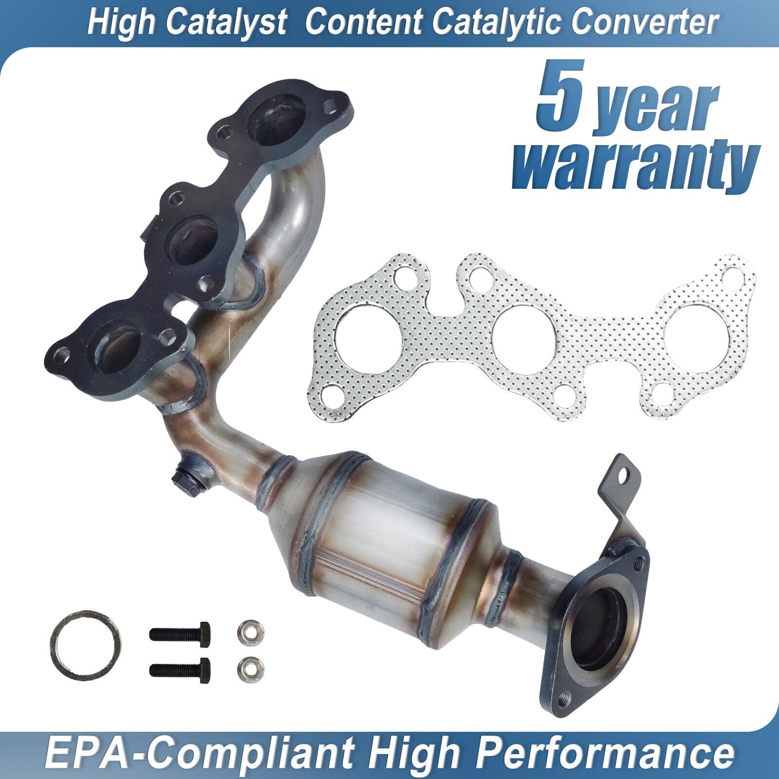 For 2004-2006 Toyota Sienna Exhaust Manifold Catalytic Converter FWD Bank 2 3.3L