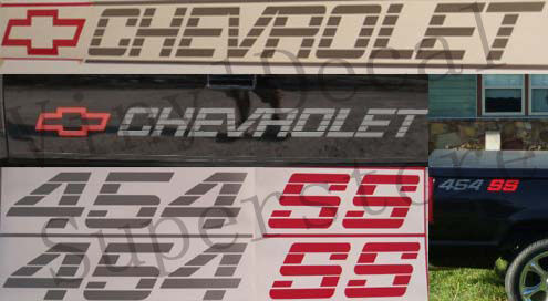 454 SS 454SS CHEVROLET Tailgate/Bedside Decal KIT 90-91