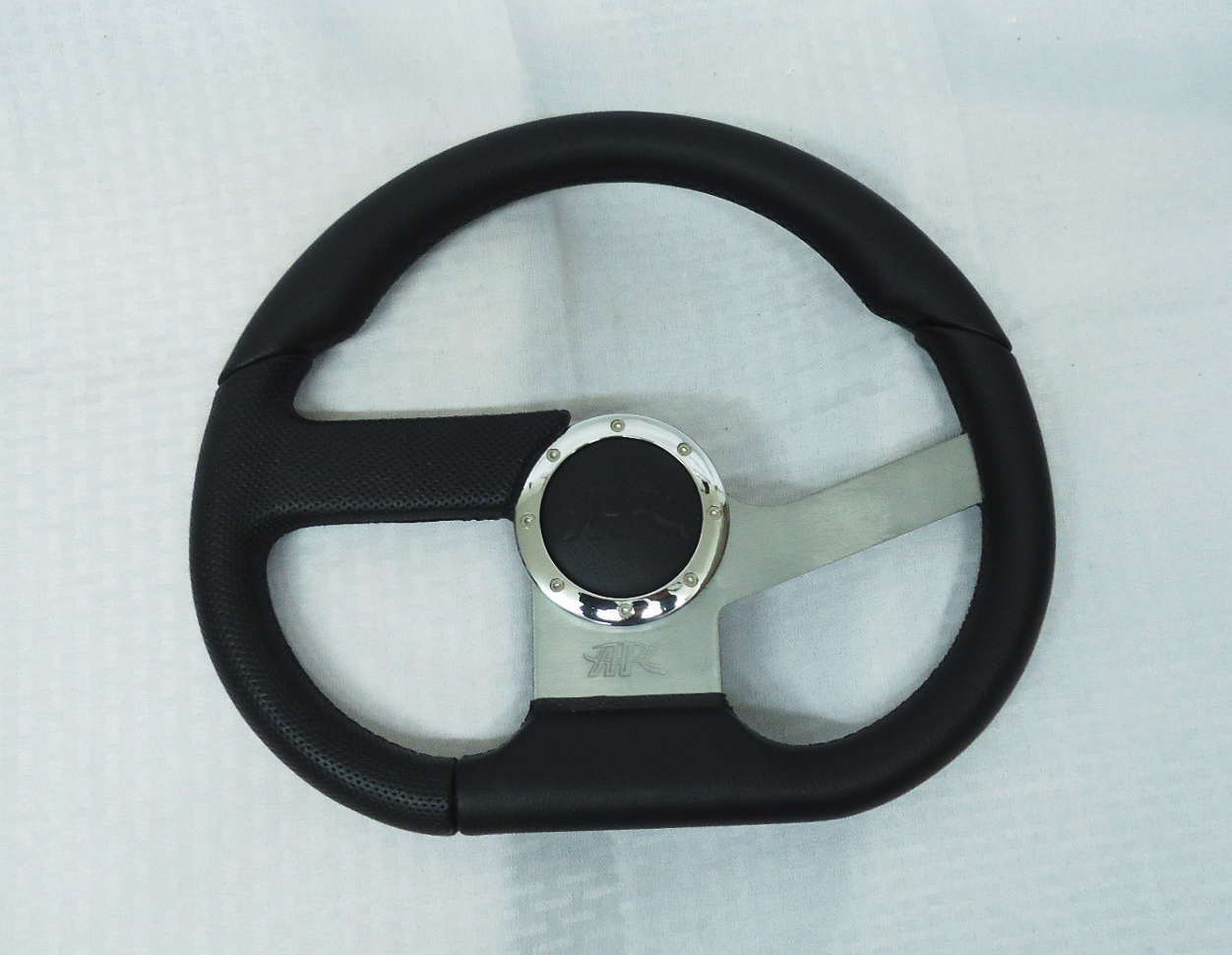 Street Rod Billet Steering Wheel Black Leather 