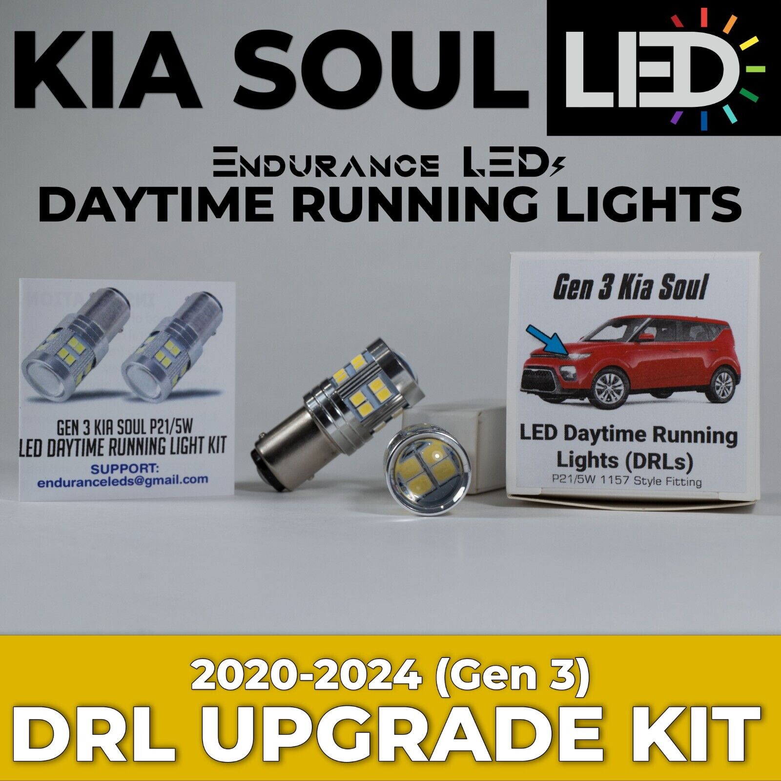 2020-2024 KIA Soul LED P21/5W Daytime Running Lights (DRLs) Upgrade Kit