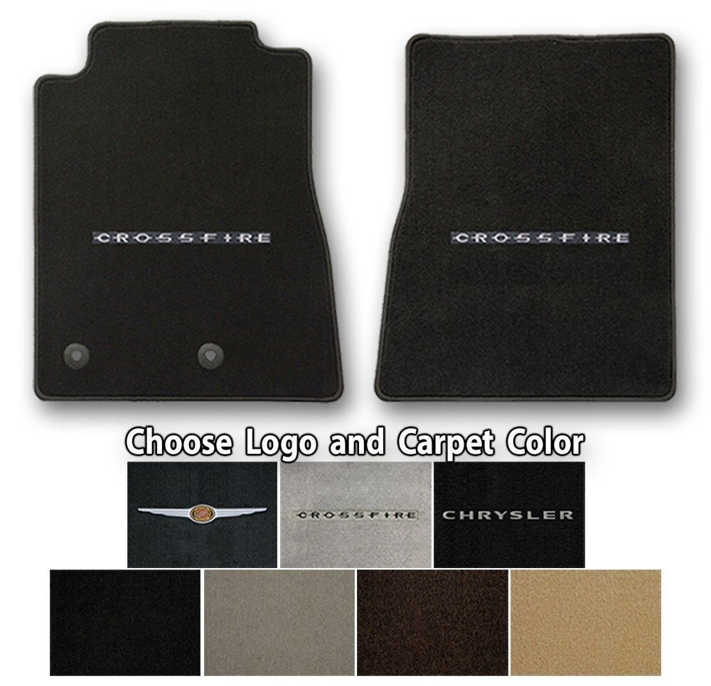 Chrysler Crossfire Velourtex Carpet Floor Mats- Choice of Carpet Color & Logo